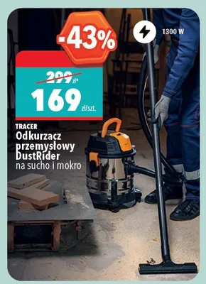 Odkurzacz przemysłowy TRACER DustRider na sucho i mokro promocja w Biedronka Home