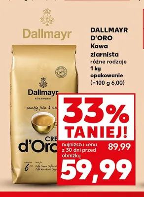 Kawa ziarnista Dallmayr d'Oro promocja w Kaufland