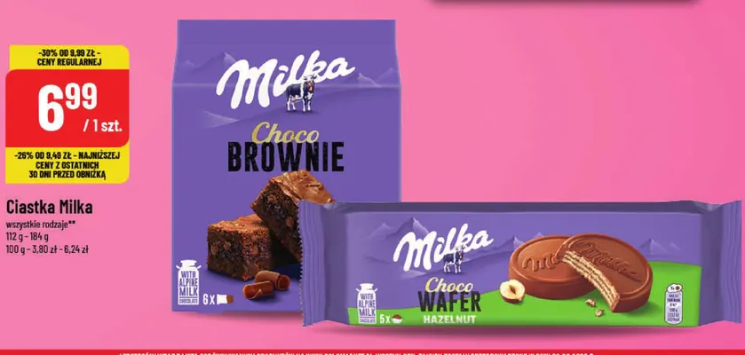 Ciastka Milka Choco Brownie promocja w POLOmarket