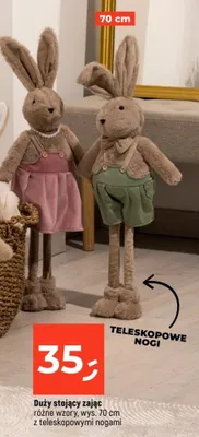 Duży stojący zając z teleskopowymi nogami promocja w Dealz