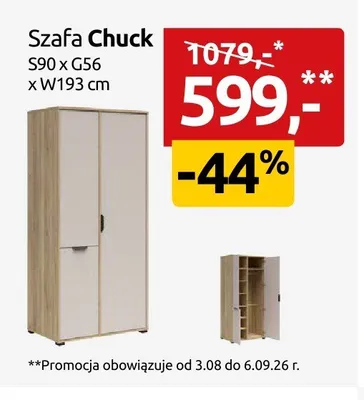 Szafa Chuck promocja w Black Red White