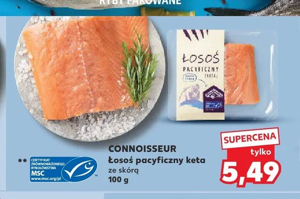 Łosoś pacyficzny keta ze skórą Connoisseur promocja w Kaufland