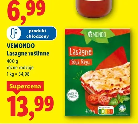 Lasagne roślinne promocja w Lidl