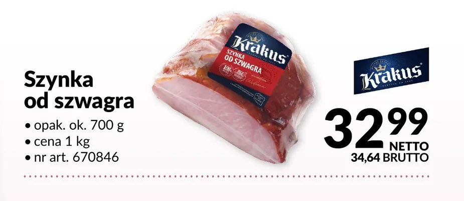 Szynka od szwagra Krakus promocja w Makro