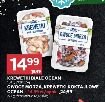 Krewetki białe gotowane promocja w Stokrotka