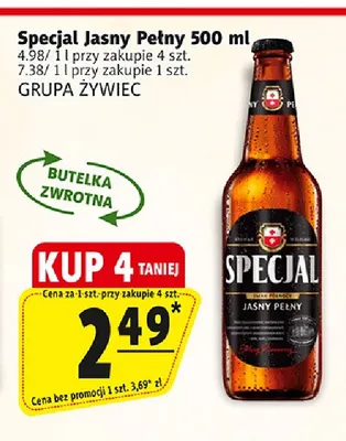 Piwo Specjal Jasny Pełny promocja w Prim Market