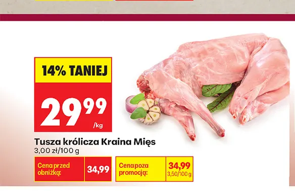 Tusza królicza Kraina Mięs promocja w Biedronka