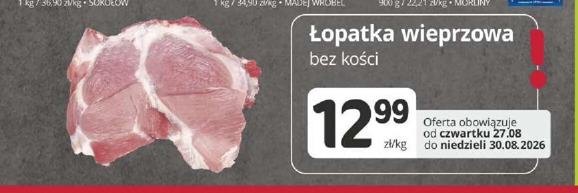 Łopatka wieprzowa bez kości promocja w Marketvita