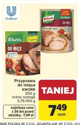 Przyprawa do mięs Knorr promocja w Carrefour