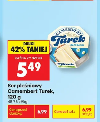 Ser pleśniowy Camembert Turek promocja w Biedronka