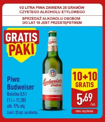 Piwo Budweiser Budvar Original promocja w Aldi
