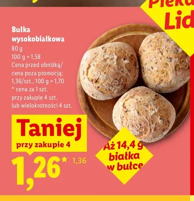 Bułka wysokobiałkowa promocja w Lidl