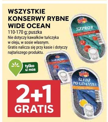 Wszystkie konserwy rybne Wild Ocean promocja w Stokrotka