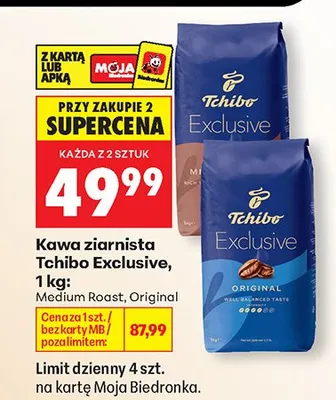 Kawa ziarnista Tchibo Exclusive promocja w Biedronka
