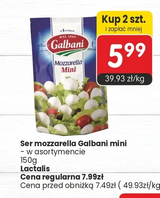 Ser mozzarella Galbani mini promocja w Market Point