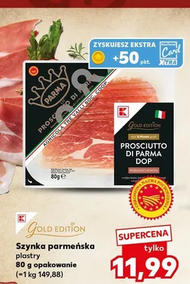 Szynka parmeńska plastry K-Gold Edition promocja w Kaufland