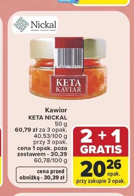 Kawior keta NICKAL promocja w Carrefour Market