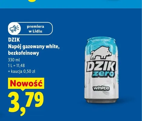 Napój gazowany Dzik White bezkofeinowy promocja w Lidl