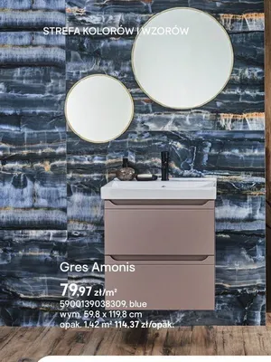 Gres Amonis blue promocja w Castorama