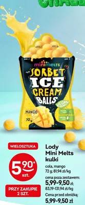 Lody Mini Melts kulki promocja w Żabka