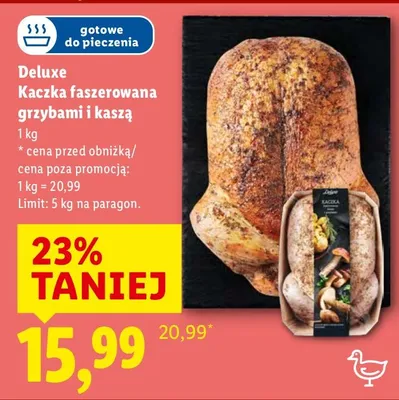 Deluxe Kaczka faszerowana grzybami i kaszą promocja w Lidl