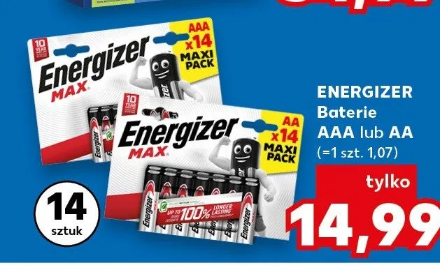 Baterie Energizer AAA 14-pak promocja w Kaufland
