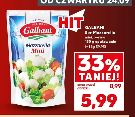 Ser mozzarella perline Galbani promocja w Kaufland