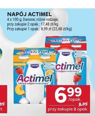 Napój Actimel 4-pak promocja w Stokrotka
