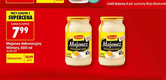 Majonez dekoracyjny Winiary promocja w Biedronka