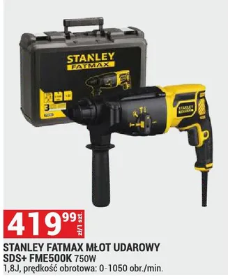 Młot udarowy Stanley Fatmax SDS+ FME500K 750W promocja w Merkury Market