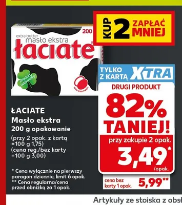 Masło ekstra Łaciate promocja w Kaufland