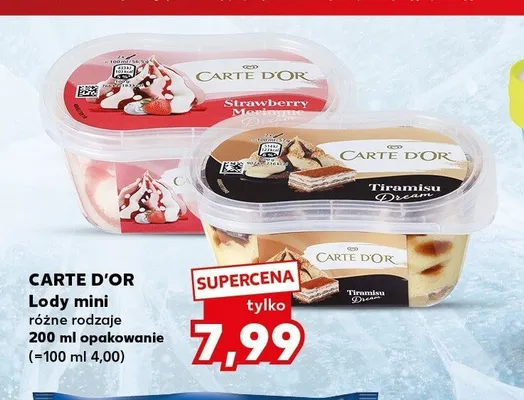 Lody mini Carte D'Or Tiramisu promocja w Kaufland