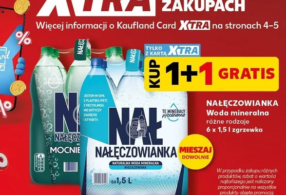 Woda mineralna Nałęczowianka zgrzewka 6x1,5l promocja w Kaufland