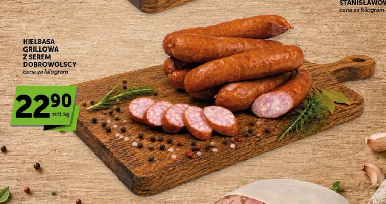 Kiełbasa grillowa z serem Dobrowolscy promocja w ABC