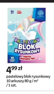 Pastelowy blok rysunkowy Astra promocja w Empik