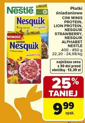 Płatki śniadaniowe NESQUIK MIX promocja w Carrefour Market