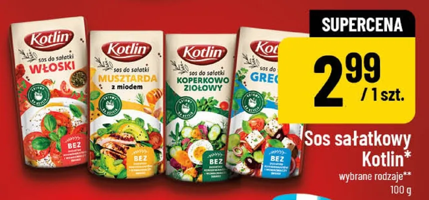 Sos do sałatki Kotlin musztarda z miodem promocja w POLOmarket