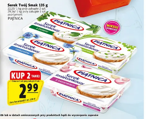 Serek Twój Smak ze szczypiorkiem Piątnica promocja w Prim Market