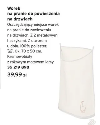 Worek na pranie do powieszenia na drzwiach Tchibo promocja w Tchibo