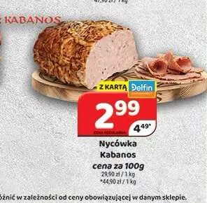 Nycówka Kabanos promocja w Delfin
