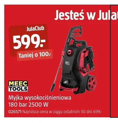 Myjka wysokociśnieniowa Meec Tools 180 bar 2500W promocja w Jula