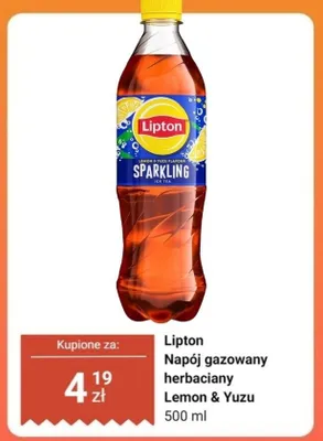 Napój gazowany herbaciany Lipton Lemon & Yuzu promocja w Dino
