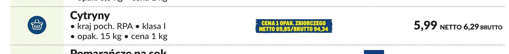 Cytryny promocja w Makro