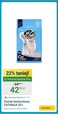 Żwirek bentonitowy Catwalk 20 l promocja w ERLI