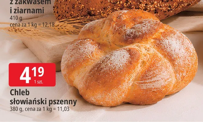 Chleb słowiański pszenny promocja w Leclerc