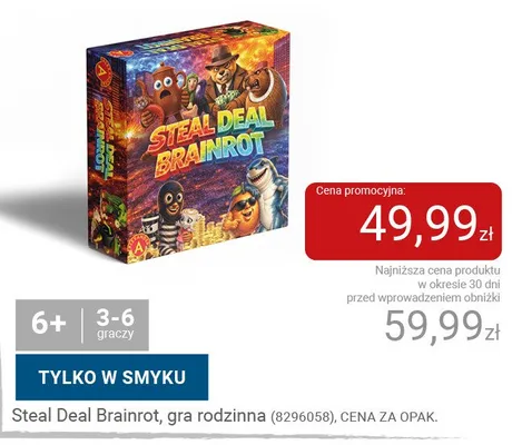 Gra rodzinna Steal Deal Brainrot promocja w Smyk