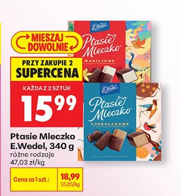 Czekolada Ptasie Mleczko waniliowe promocja w Biedronka