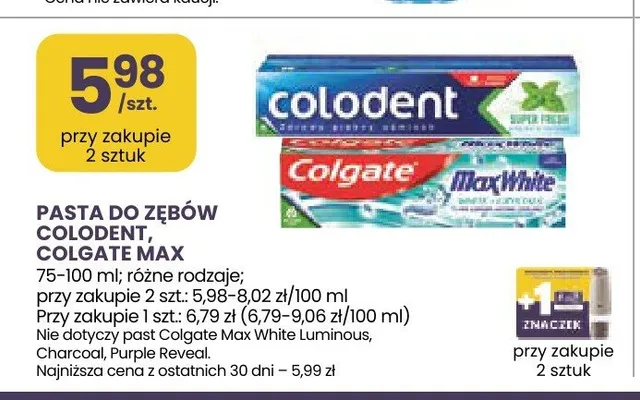 Pasta do zębów promocja w Stokrotka