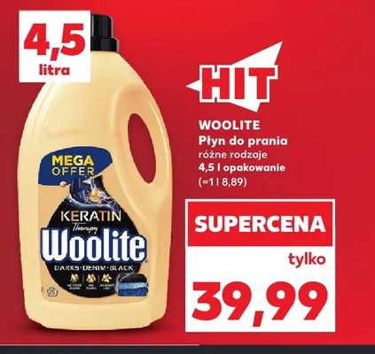 Płyn do prania Woolite Keratin Therapy Darks Denim Black promocja w Kaufland