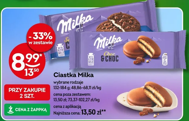 Ciastka wybrane rodzaje promocja w Żabka